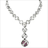 Triadra 18K White Gold & Pink Sapphire Necklace with Diamonds