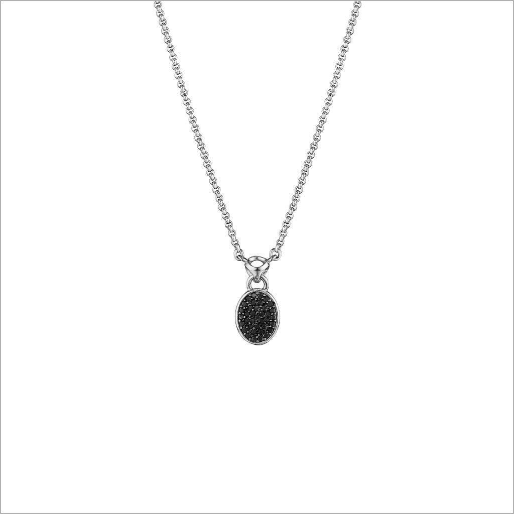 Lolita Black Diamond Necklace in Sterling Silver