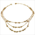 Fiamma 18K Yellow Gold Necklace with Rhodolite Garnet, Blue Topaz and Sapphire