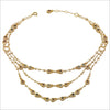Fiamma 18K Yellow Gold Necklace with Rhodolite Garnet, Blue Topaz and Sapphire