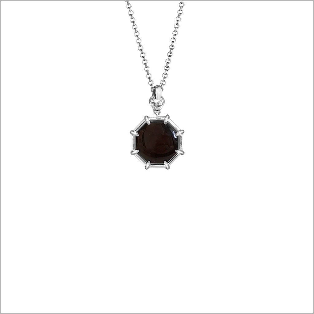 Icona Black Onyx Small Sterling Silver Necklace