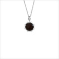 Icona Black Onyx & Diamond Small Sterling Silver Necklace - N323-S2-OX
