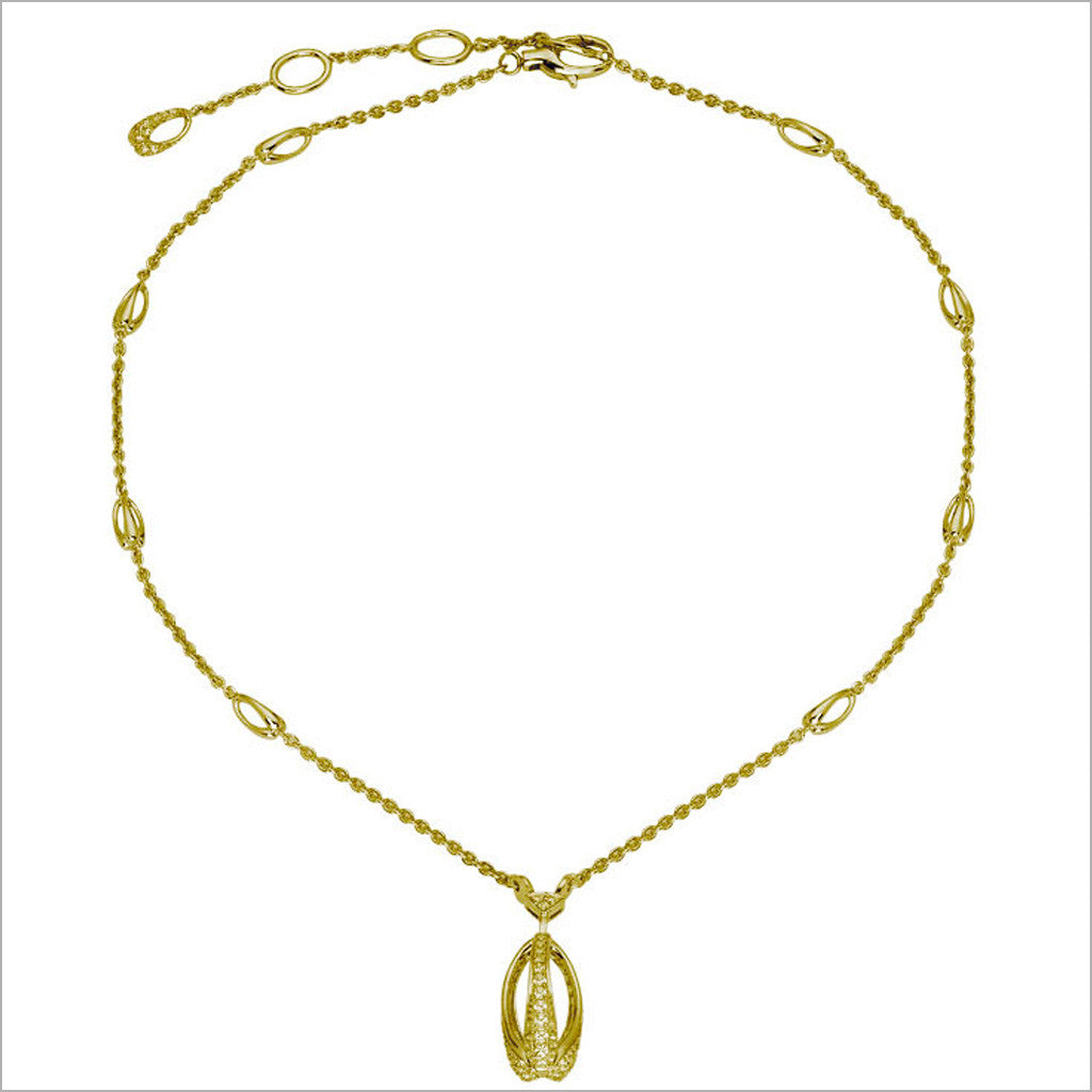 Triadra 18K Yellow Gold & Diamond 18" Necklace