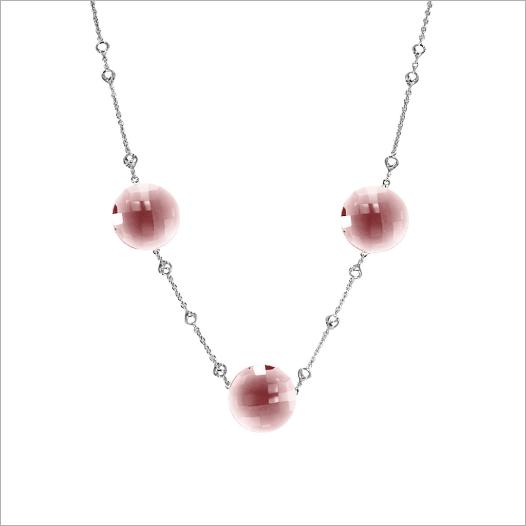Lolita Pink Quartz Sterling Silver Necklace