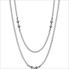 Diamanté Sterling Silver & Black Rhodium 42" Necklace