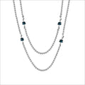 Diamanté London Blue Topaz 42" Necklace in Sterling Silver