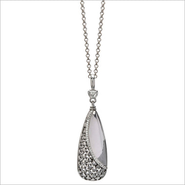 Ricamo Sterling Silver Necklace with Diamonds