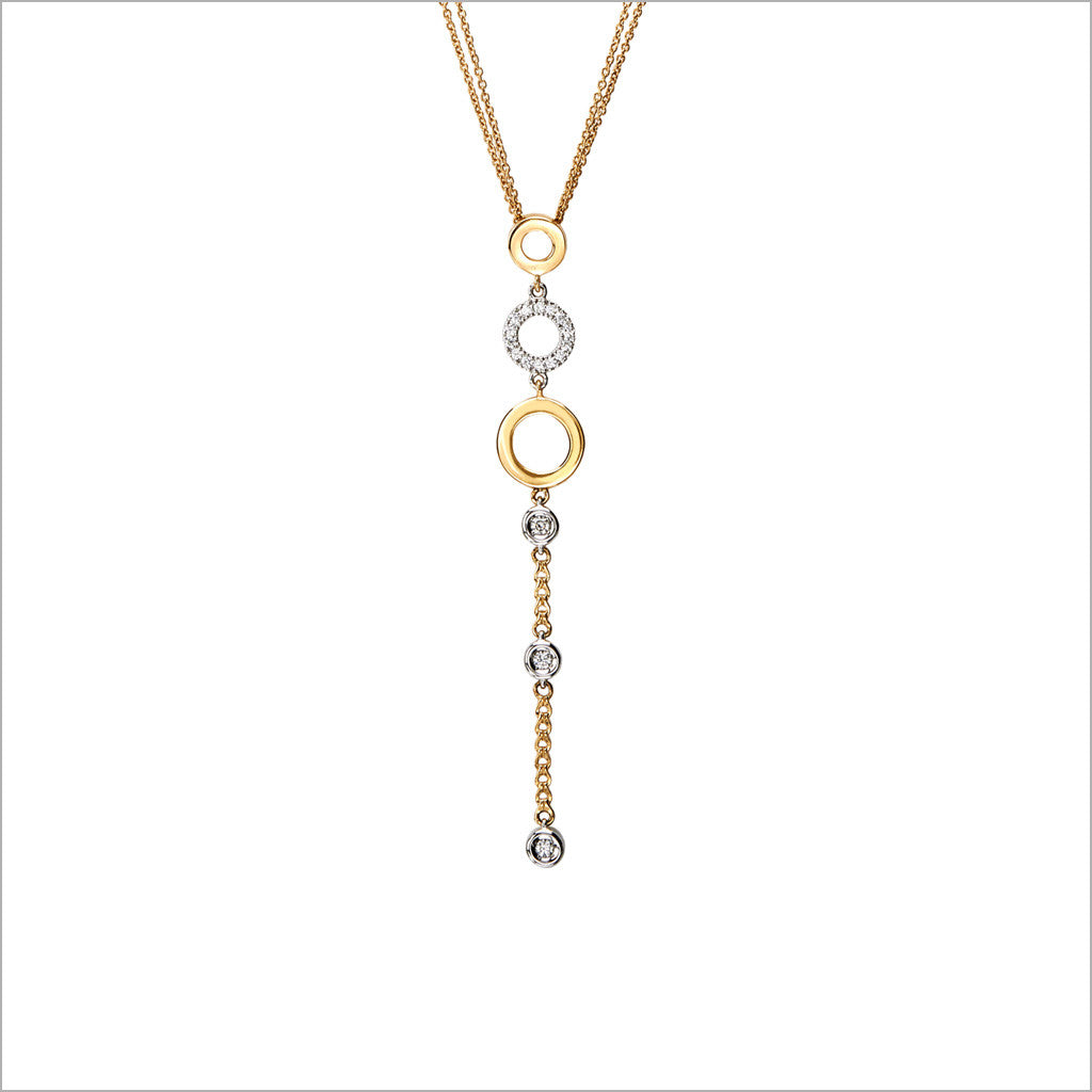 Eterno 18K White and Yellow Gold & Diamond Necklace