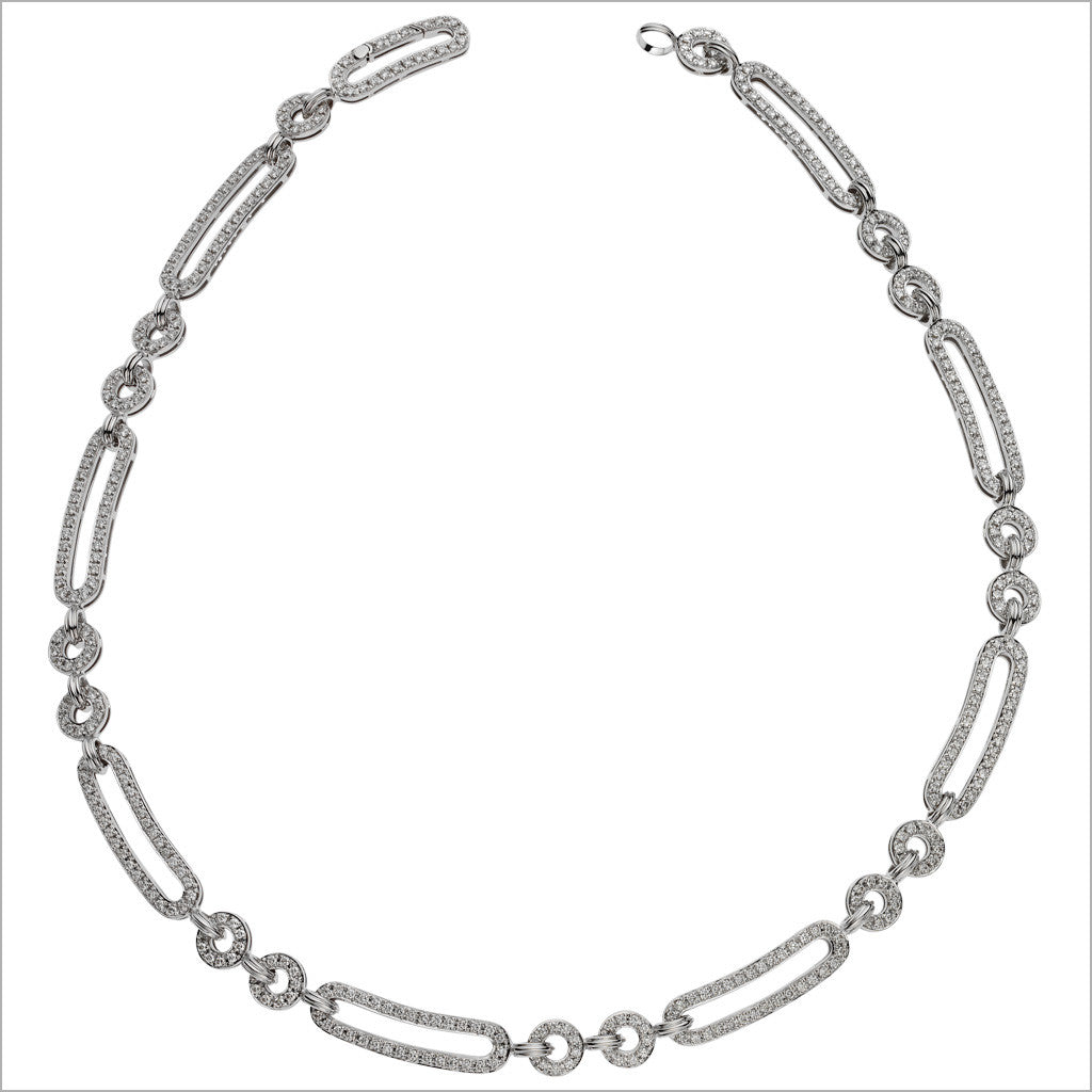 Tempia 18K White Gold & Diamond Necklace