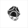 Spirit Black Onyx Ring in Sterling Silver with Diamonds