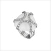 Spirit White Onyx & Diamond Ring in Sterling Silver