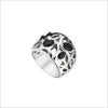 Medallion Black Onyx Small Ring in Sterling Silver