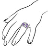 Medallion Purple Quartz Small Ring in Sterling Silver