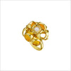 Icona Golden Quartz, Pearl & Diamond Cluster Ring in Sterling Silver plated with Gold