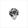 Icona Black Onyx Cluster Ring with Diamonds in Sterling silver plated with Rhodium