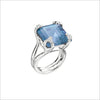 Soirée Blue Quartz & Diamond Ring in Sterling Silver
