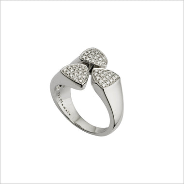 Triadra 18K White Gold Ring with Diamonds