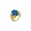 Triadra 18K Yellow Gold & Sky Blue Topaz Ring with Diamonds