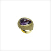 Triadra 18K Gold & Amethyst Ring with Diamonds