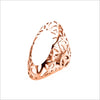 Sahara White Agate Ring in Sterling Silver plated with 18k Rose Gold
