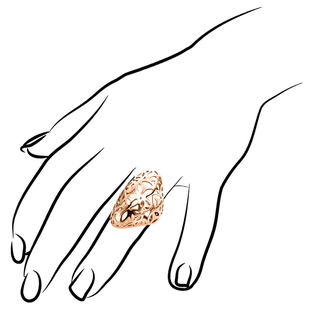 Sahara Ring in Sterling Silver plated with 18k Rose Gold