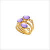 Lolita Amethyst Ring in Sterling Silver plated with Gold