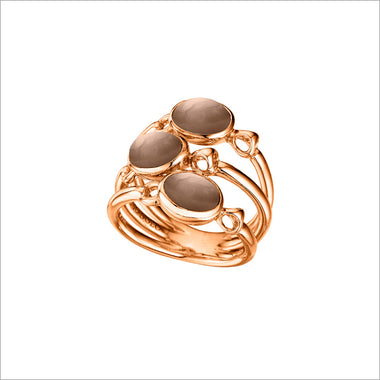Lolita Smoky Quartz Ring in Sterling Silver plated with 18k Rose Gold