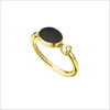 Lolita Black Onyx Ring in Sterling Silver plated with 18k Yellow Gold