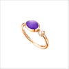 Lolita Amethyst Ring in Sterling Silver plated with 18k Rose Gold