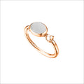 Lolita White Agate Ring in Sterling Silver plated with 18k Rose Gold