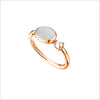 Lolita White Agate Ring in Sterling Silver plated with 18k Rose Gold