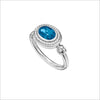 Lolita Blue Topaz & Diamond Ring in Sterling Silver