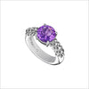 Icona Eternity Amethyst Ring in Sterling Silver