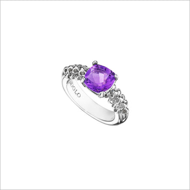 Icona Eternity Amethyst Ring in Sterling Silver