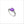 Icona Eternity Amethyst & Diamond Ring in sterling silver plated with rhodium
