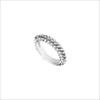 Icona Eternity Ring with Diamonds in sterling silver plated with rhodium
