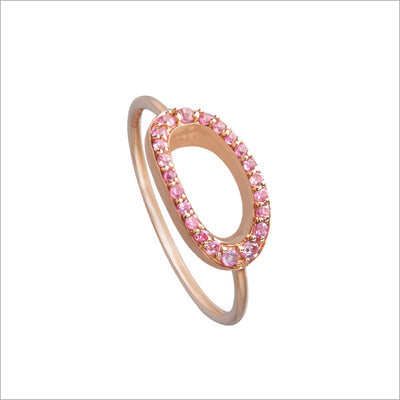 Allegra 18K Rose Gold & Pink Sapphire Stackable Ring