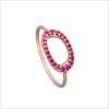 Allegra 18K Rose Gold & Rubellite Stackable Ring