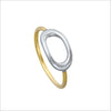 Allegra 18K Yellow and White Gold Stackable Ring