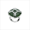 Favola 18K White Gold Ring with Green Jade